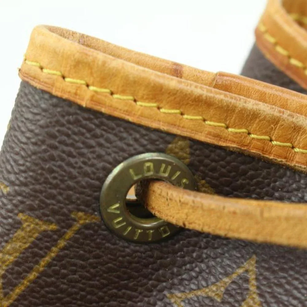 Louis Vuitton Monogram Petit Noe Drawstring Bucket Hobo 44lk91